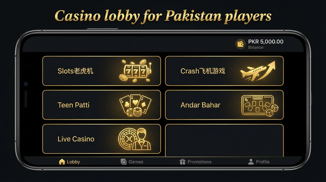 Lobby view of jackpot007 for Pakistan users - 4